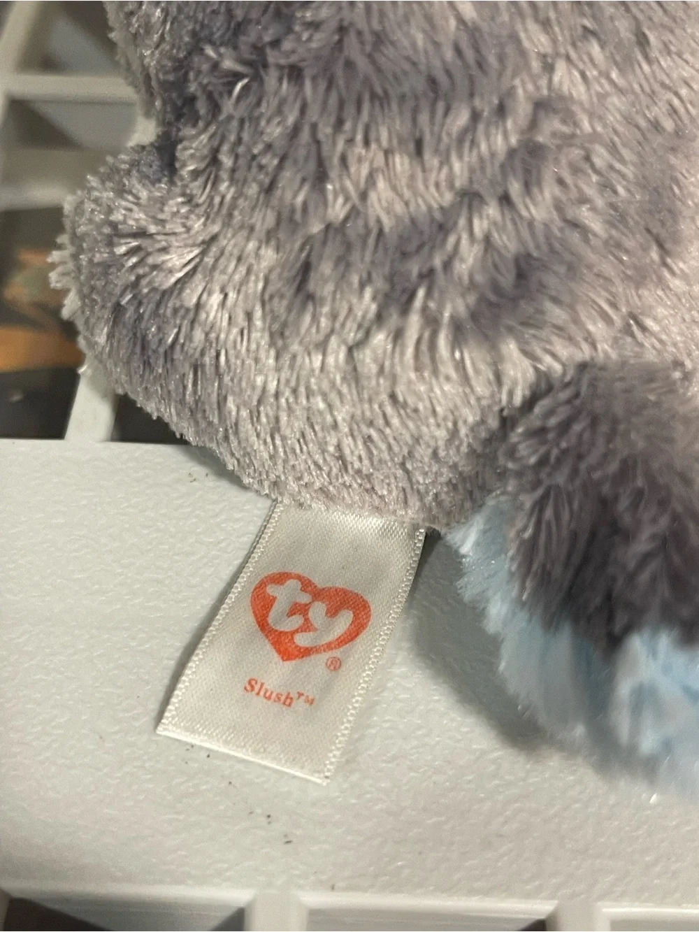 Slush Plush TY BOO Grey and White Husky with Blue Eyes - Soft Small Pet Toy